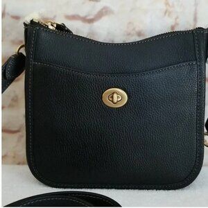 COACH Black Leather Crossbody Bag